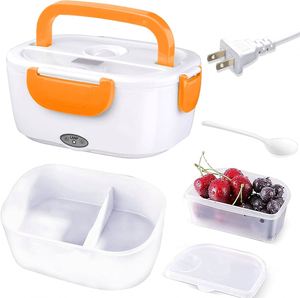 110V/220V Electronic 3-in-1 Food Grade Stainless Steel Plastic Portable Eco-Friendly Indoor Heated Lunchbox 2 <b>Compartments</b> - Product Image 1