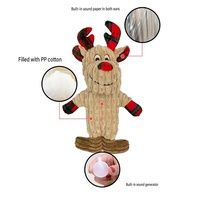 Jouet pour chien de Noël écologique et mignon, en forme de renne, de bonhomme de neige ou de Père Noël, qui couine