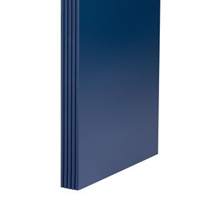 Table console DB TREXM Navy avec surface lisse et silhouette arrondie moderne unique et 2 tiroirs pour salon ou entrée - Product Image 5