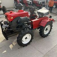 Tractor con Ruedas de 18HP/25HP con Rotocultivador, Equipo de Labranza Agrícola Pequeño para Terrenos Agrícolas