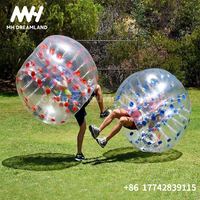 Boule gonflable pour adulte TPU et PVC Points colorés Bulle humaine Football Body Zorb Suit Basketball Toys