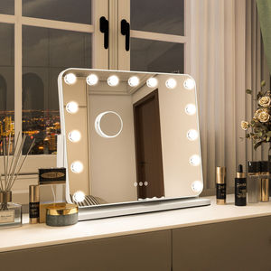 Productos de Tendencia 2025, Espejo de Maquillaje con Marco de Aluminio y 15 Bombillas LED, 3 Colores de Iluminación Regulable, Estilo Hollywood - Product Image 2