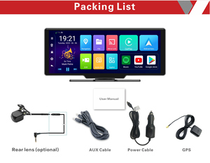 เครื่องเล่นติดรถยนต์ระบบแอนดรอยด์4 + 64GB ระบบแอนดรอยด์12 Wi-Fi และระบบนำทาง <span class=keywords><strong>GPS</strong></span> อัตโนมัติ10.26นิ้ว - Product Image 6