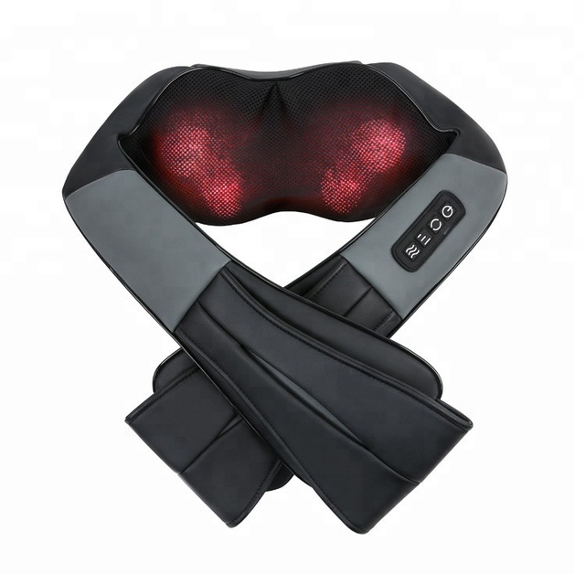 Electric Deep Tissue 3D Kneading Thermal Massage Belt Soothing Heated Shiatsu Neck Back Shoulder Pain Relief Body Massager