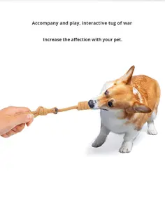 Jouet à mâcher en corde <span class=keywords><strong>de</strong></span> coton pour chien, nettoyage dentaire, durable, anti-ennui - Product Image 6
