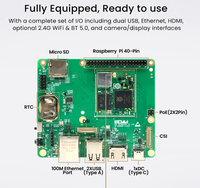 Raspberry Pi 5 Série CM4102008 Processeur Quad-core 64 bits 1,5 GHz 2 Go de RAM 8 Go EMMC Décodage matériel 4Kp60 Gigabit Ethernet SMD IA