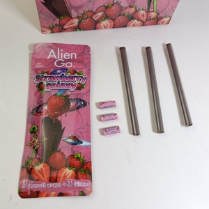 Conos de Sabor Fresa Alien Go, Veganos, con Goma Arábiga Natural, Bolsas Mylar a Prueba de Olores Personalizadas, Caja para Pre-Rolls - Product Image 2
