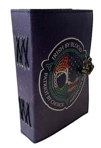 Carnet de notes vintage fait main avec motif Arbre de Vie, en papier à bords frangés et couverture en cuir imprimée, pour hommes et femmes - Product Image 5