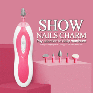 Ensemble de fournisseur professionnel de manucure pédicure en plastique perceuse à ongles électrique Machine à limer 5 vitesses outil de soin des pieds à la main <span class=keywords><strong>vernis</strong></span> (rose) - Product Image 3