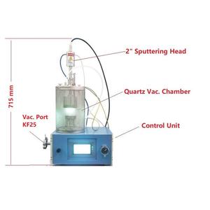 Machine compacte de revêtement par pulvérisation cathodique à magnétron de 2 "avec source d'alimentation CC ou RF sélectionnable pour boîte à gants-<span class=keywords><strong>VTC</strong></span>-STX-XX - Product Image 3