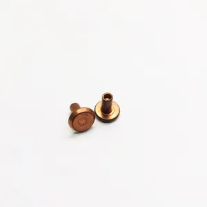 Remaches de cobre pequeños, 8mm, chapados en oro, personalizables, OEM