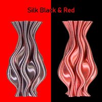 Fil PLA Soie Bicolore Brillant Rouge et Noir 1,75 mm 1KG – Nouvelle Version pour Imprimantes 3D – Prise en Charge des Tiges Plastiques