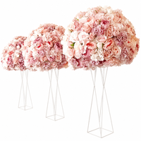Fleurs et plantes décoratives OEM, centres de table pour événements de mariage, boule de fleurs artificielles en soie, décorations de mariage, fournitures