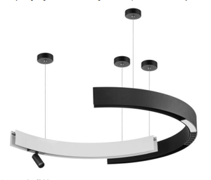 ECOJAS Projecteurs LED magnétiques modernes de style européen et américain pour intérieur, luminaires de spot encastrés linéaires à montage en surface - Product Image 2