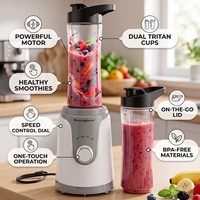 Exclusieve 110V/220V draagbare BPA-vrije, food-grade 500W blender met roestvrijstalen messen voor huishoudelijk gebruik, fruitblender, hogesnelheidsblender