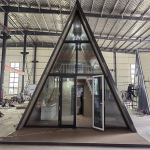 Estructura de acero Prefab Container House A Frame Tiny Cabin House A Frame House Prefabricado con baño - Product Image 1
