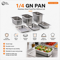 Professionelle Gastronorm-Behälter aus Edelstahl, Anti-Klebe-Dampftischpfanne, GN-Lebensmittelbehälter für Chafing Dish Buffet