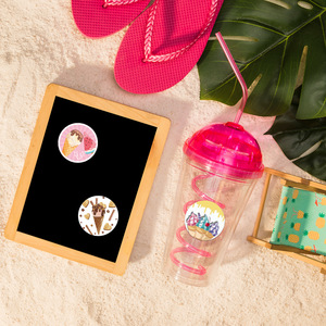 Vaisselle et décorations de fête d'été Etiquette de crème glacée Accessoires de décoration Autocollants pour la scène et les fournitures - Product Image 5