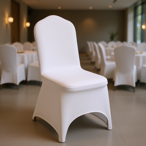 Housses de chaise universelles blanches en spandex extensible, 100 pièces, amovibles, lavables, protectrices, pour chaises pliantes à arche avant - Product Image 2