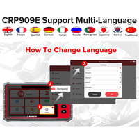 LAUNCH X431 CRP909E OBD2, herramienta de diagnóstico de sistema completo para coche, lector de código, escáner con 15 actualizaciones de servicio de reinicio en línea
