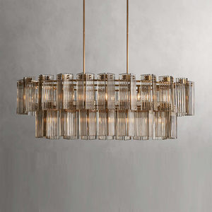 โคมไฟระย้าคริสตัล2ชั้นขนาด63 "ทันสมัยสำหรับตกแต่งงานแต่งงานโรงแรมโรงแรมล็อบบี้วิลล่าห้องโถงห้องรับประทานอาหารโคมระย้าสุดหรู - Product Image 1