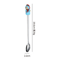 304 cuillère à glace en acier inoxydable mignon dessin animé Silicone tête de poupée couverts en métal café cuillère à remuer