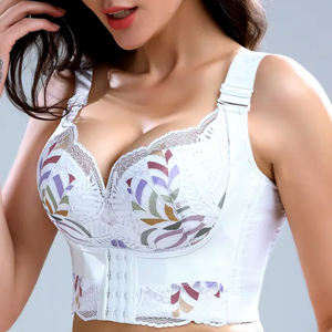 Soutien-gorge push-up en dentelle pour femmes, haut <span class=keywords><strong>corset</strong></span>, soutien-gorge haut anti-affaissement, respirant, grande taille, mince, fermeture à l'avant, nouveauté - Product Image 5