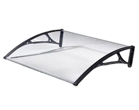 Auvent de balcon en polycarbonate facile à installer pour porte et fenêtre, abri de jardin extérieur