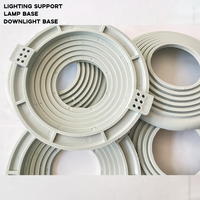 Base de lampe à encastrer gris pour plafond tendu, diamètre intérieur 55/105mm 110/160mm