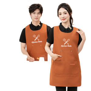 Tablier en toile taille unique, imperméable, pour la cuisine, couleur unie, impression de logo personnalisée, sans manches - Product Image 3