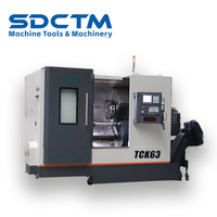 Tour CNC à lit incliné TCK63 avec tourelle servo à 12 postes pour le tournage de métaux