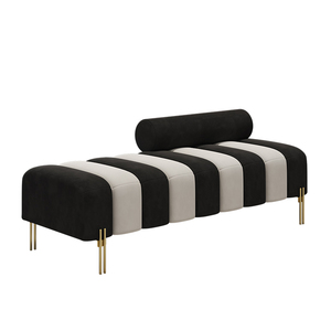 AOMISI <span class=keywords><strong>CASA</strong></span> Moderne De Luxe De Haute Qualité <span class=keywords><strong>En</strong></span> <span class=keywords><strong>Bois</strong></span> Massif Long <span class=keywords><strong>Banc</strong></span> Velours Chambre Salon Ottoman Tabouret Pour Salon Maison Hôtel - Product Image 1