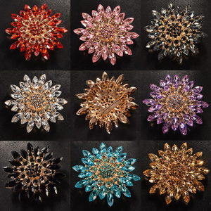 Haut de gamme japonais coréen cristal bijoux broche strass fixe broche pour femmes acrylique vêtements manteaux élégant mode broches - Product Image 1