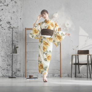 Vente flash : Robe longue décontractée pour femme en coton, style yukata, avec poches, col rond, sans manches, imprimé Samoa Hawaï - Product Image 3