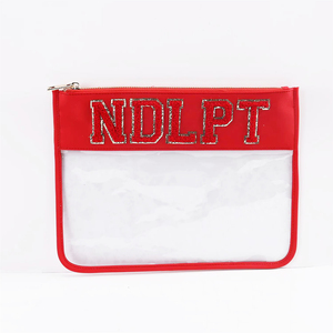 <span class=keywords><strong>Bolsa</strong></span> de Proyectos Transparente con Cierre de Nailon, <span class=keywords><strong>Bolsa</strong></span> de Bordado con Ribete de Color Caramelo, Hilo de Coser Personalizado, <span class=keywords><strong>Bolsa</strong></span> de Aguja Transparente - Product Image 2