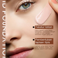Base de Maquillaje Líquida KORMESIC 35ml Certificada por Bpom Indonesia, Cubre Imperfecciones de la Piel, Ligera, Hidratante, de Larga Duración 12H