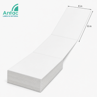 Étiquettes d'expédition thermiques imperméables OEM directes, sensibles à la chaleur, 500 pièces, 100x150mm, 4x6 pouces, personnalisables, en papier en accordéon avec code-barres