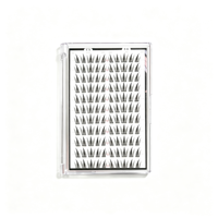 Extensions de cils individuelles à logo personnalisé pour marque privée, cils ultra-fins en fibres pour un look volume doux, faux cils