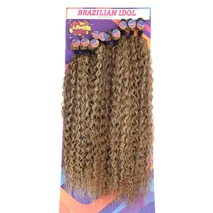 Factory Ombre Heat Resistant Synthetic Weave Bundle Packs Wholesale Synthetic Weft Hair Extension