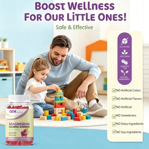 Gummies apaisantes au glycinate de magnésium de qualité alimentaire, personnalisées en usine, complément de sommeil halal premium, soutien de la mémoire, soulagement du stress - Product Image 5