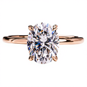 Anillo de compromiso y boda clásico de lujo, chapado en oro de 18 quilates, plata 925 de alta calidad, certificado GRA, con engaste de moissanita. - Product Image 5