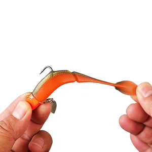 OEM 9,5 cm 20 g 2 pièces/boîte Ensemble de leurres souples de pêche à <span class=keywords><strong>tête</strong></span> <span class=keywords><strong>plombée</strong></span>, leurres lumineux avec queue de pagaie scintillante, swimbait pour bar et <span class=keywords><strong>black</strong></span> <span class=keywords><strong>minnow</strong></span> L - Product Image 4