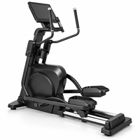 K-FIT GSK3 Cross-trainer Inclinable Commercial avec Écran Tactile Intelligent, Application Bluetooth, Capacité 180 kg, Pas de 21 Pouces, pour Salle de Sport à Domicile