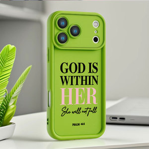 Funda Protectora de TPU Suave para Teléfono Móvil con Diseño 'Dios Está Dentro de Ella, No Faldera', para <span class=keywords><strong>iPhone</strong></span> 17 <span class=keywords><strong>Pro</strong></span> <span class=keywords><strong>Max</strong></span>, 16, 15, 14, 13, <span class=keywords><strong>12</strong></span>, 11 - Product Image 5