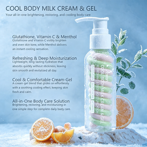ODM OEM <span class=keywords><strong>Lait</strong></span> et Crème Corporels Rafraîchissants au Glutathion et à la Vitamine C : Fraîcheur Glacée Instantanée, Soin Éclaircissant et Hydratation Profonde - Product Image 3