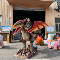 Pterosaure animatronique électrique mécanique réaliste, modèle de dinosaure à chevaucher pour parcs d'attractions, utilisation en extérieur et en intérieur, centre commercial