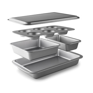 Set di 5 stampi scorrevoli per la preparazione di torte e cupcake - Product Image 2