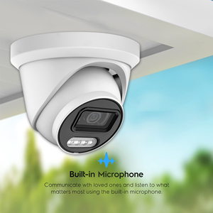 Câmera <span class=keywords><strong>IP</strong></span> Dome de 8MP Compatível com HIK, Visão Noturna em Cores, Detecção Humana por IA, Áudio Bidirecional, Plug & Play NVR - Product Image 1