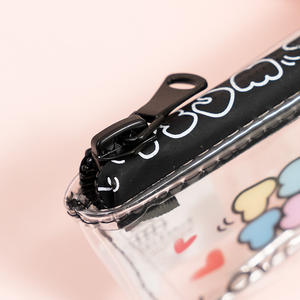 Juego de cubiertos de maquillaje de viaje con logotipo personalizado con bolsa transparente con cremallera de PVC Características impermeables para almuerzos - Product Image 2