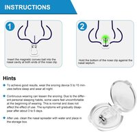 Dispositifs anti-ronflement personnalisés en pack de 2/4/8, aide au sommeil, solution anti-ronflement, dilatateur nasal en silicone magnétique, pinces nasales respiratoires anti-ronflement